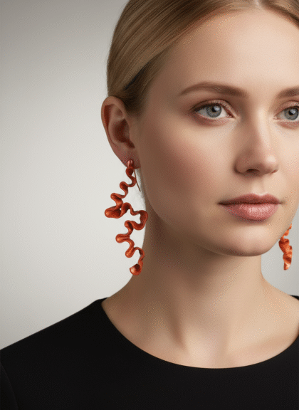 Coral earring
