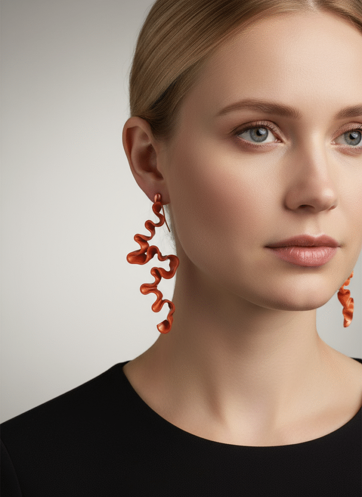 Coral earring