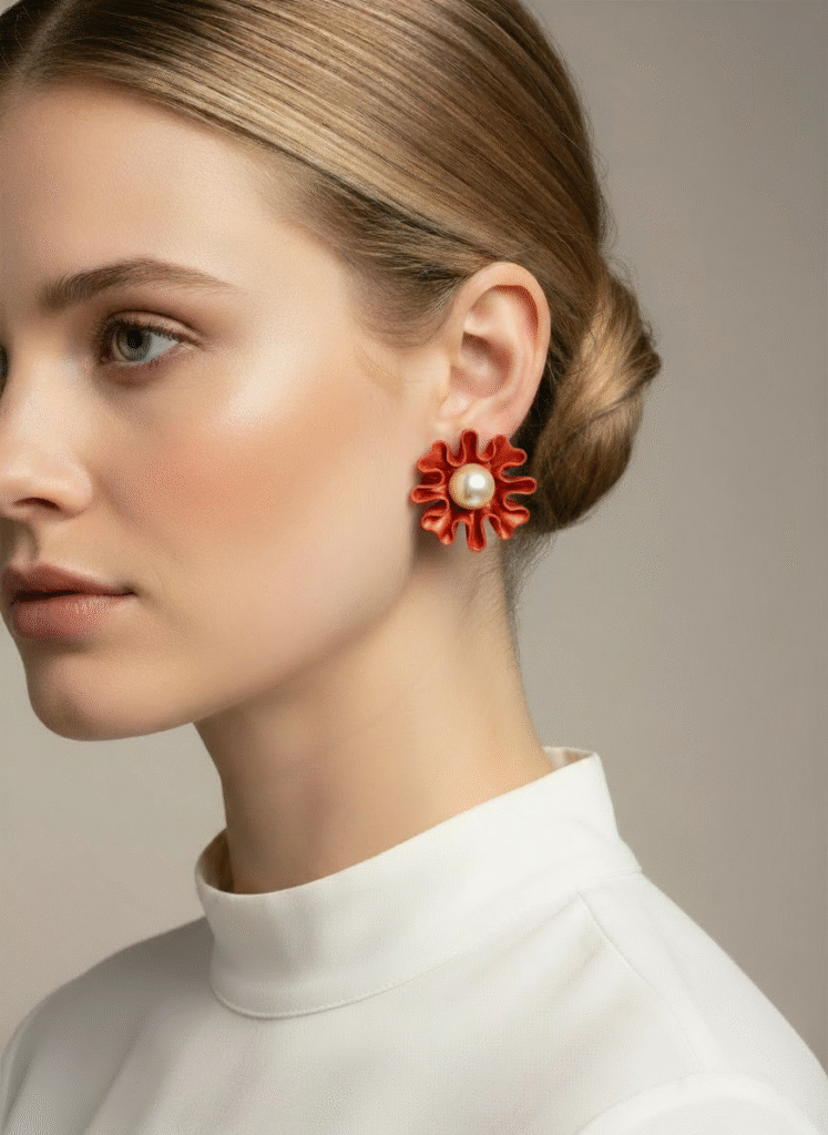 Coral earring